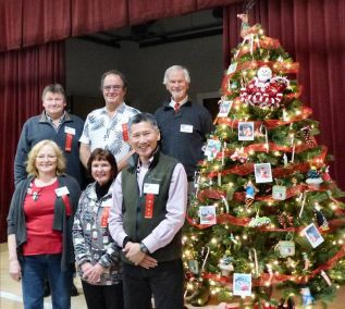 RFCS Youth Program's entered tree, next to the venerable judges.